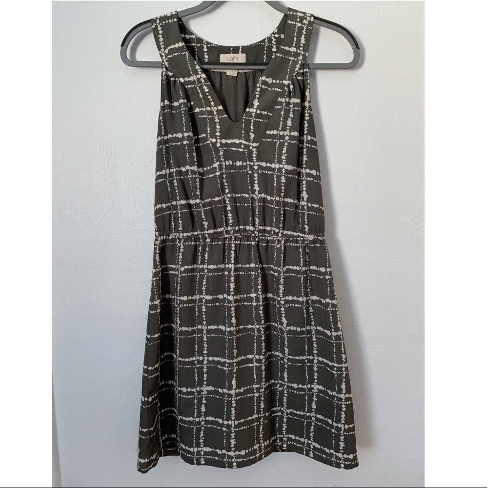 Loft Grey Print Business Dress